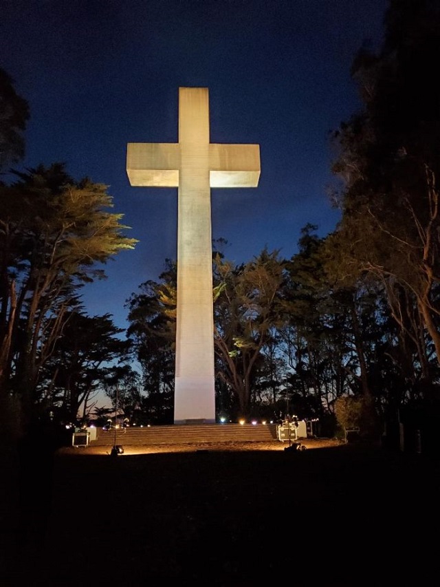 A Sign of Hope Still Shines in San Francisco: Lighting of Mt. Davidson Cross tradition lives on