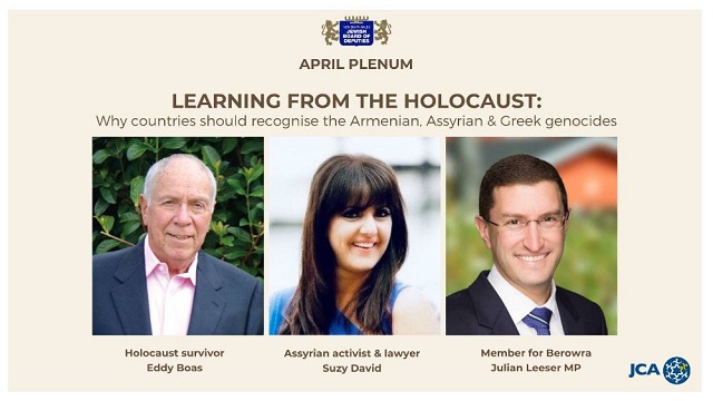 New South Wales Jewish Board of Deputies to host conversation discussing Recognition of the Armenian, Assyrian and Greek Genocides