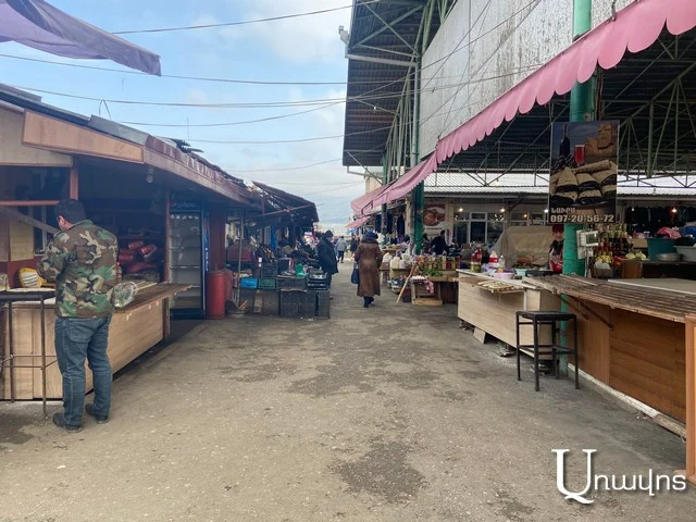 People complain at Stepanakert market that there are no buyers and a lot changed since the war