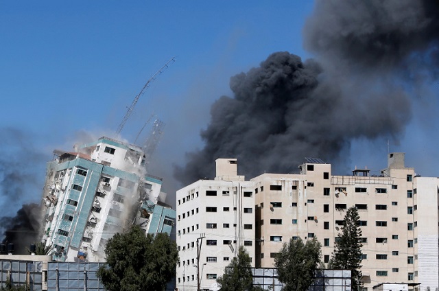 Israel bombs building in Gaza City housing AP, Al-Jazeera offices