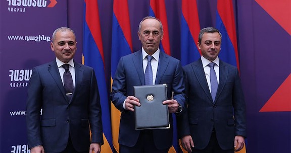 Kocharian’s ’Armenia Alliance’ kicks off campaign efforts. Asbarez