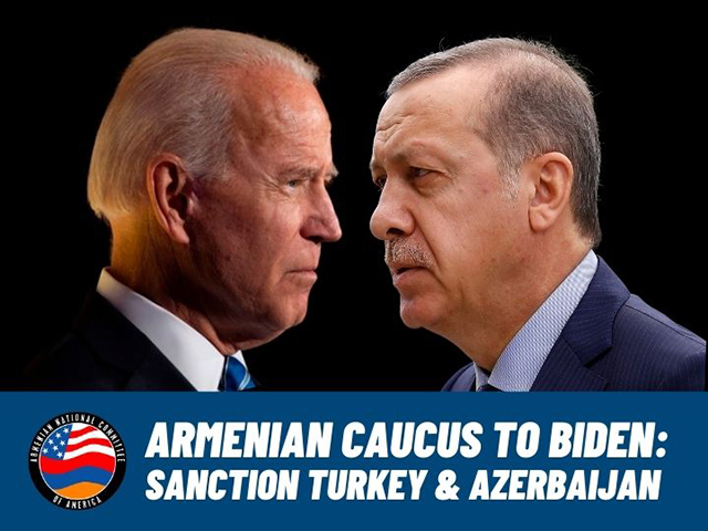 Armenian Caucus Demands U.S. Sanctions on Turkey and Azerbaijan ahead of Biden-Erdogan Meeting