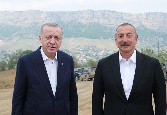 Aliyev, Erdogan arrive in seized Armenian city of Shushi