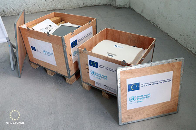 EU, WHO hand over 22 ventilators to Armenia’s Health Ministry