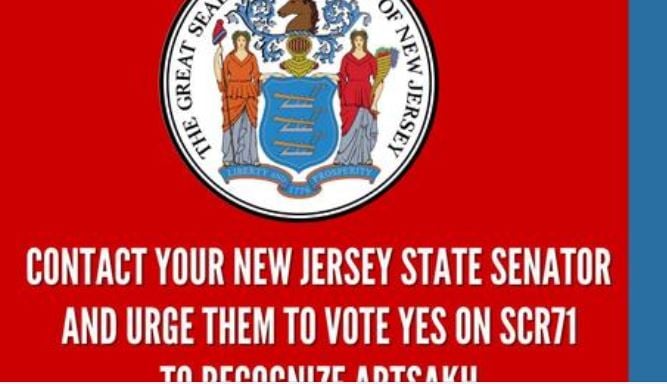 New Jersey State Senate set to vote on recognition of Artsakh
