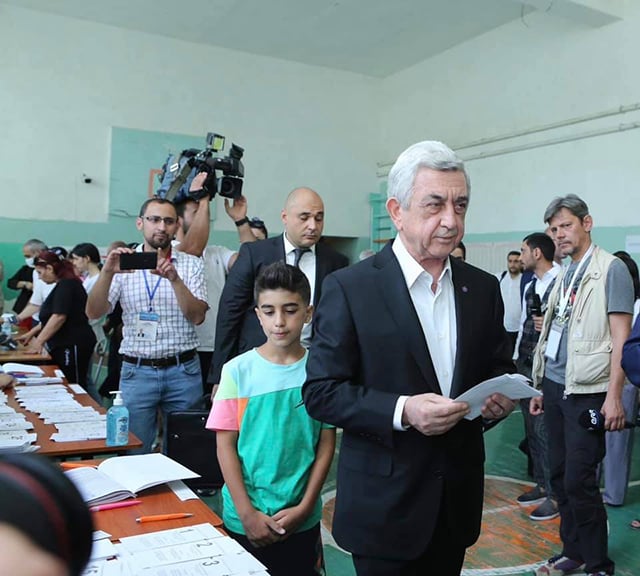 ‘Voted for secure, economically developed Armenia and Artsakh’ – Serzh Sargsyan