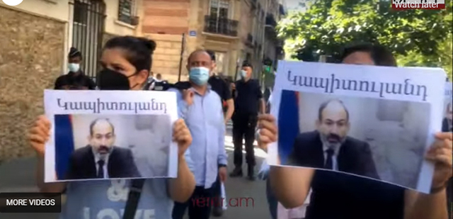 ‘Pashinyan did political begging by insisting that the meeting take place now, Macron invited him in October’: French-Armenians demonstrate against Pashinyan