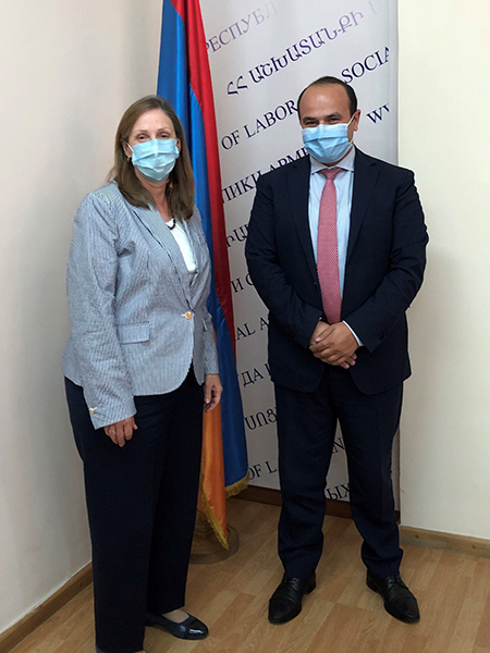 Ambassador Tracy was pleased to have the opportunity to meet Acting Minister Mkrtchyan and discuss Armenia’s achievements in combating trafficking in persons