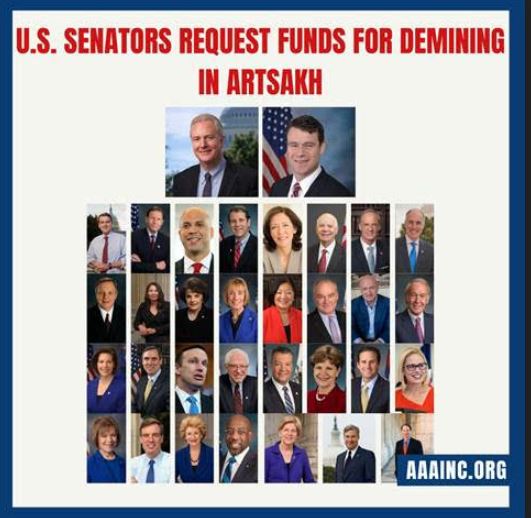 U.S. Senators Request Funds for Demining in Artsakh