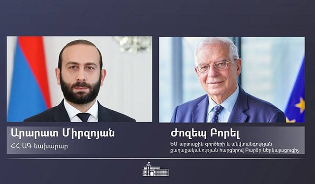 “We continue to support the efforts of the OSCE Minsk Group in this regard”: Josep Borrell sent a congratulatory message to Ararat Mirzoyan