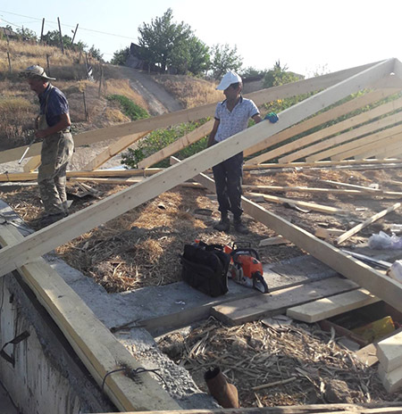 Reconstruction of houses damaged by shelling continues in settlements of Martuni region of Artsakh