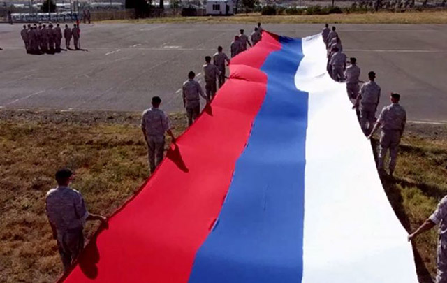 Russia’s 50m flag raised for first time in Artsakh