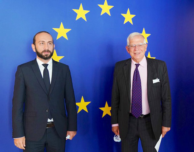 “Discussed issues of mutual interest and future of EU-Armenia cooperation,” Borrell said