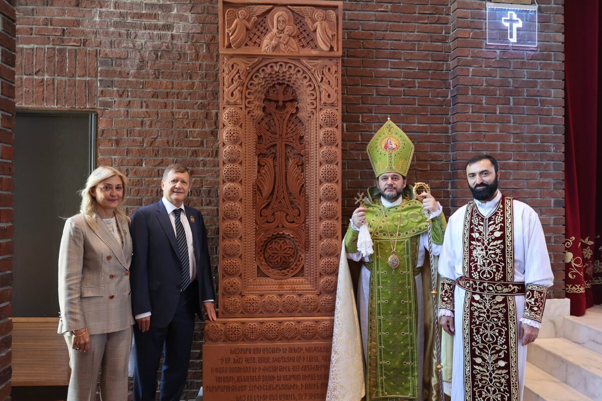 Two Armenian khachkars consecratd in Canada’s Laval