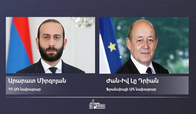 France will continue to pursue a comprehensive solution to the Nagorno-Karabakh conflict-Le Drian congratulates Mirzoyan on appointment