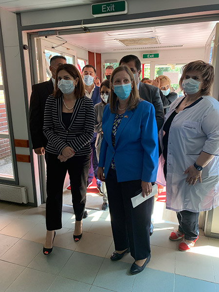 U.S. Ambassador visits Spitak Medical Center to participate in the donation ceremony of medical equipment worth $770,000 to support the fight against the COVID-19 pandemic in Armenia
