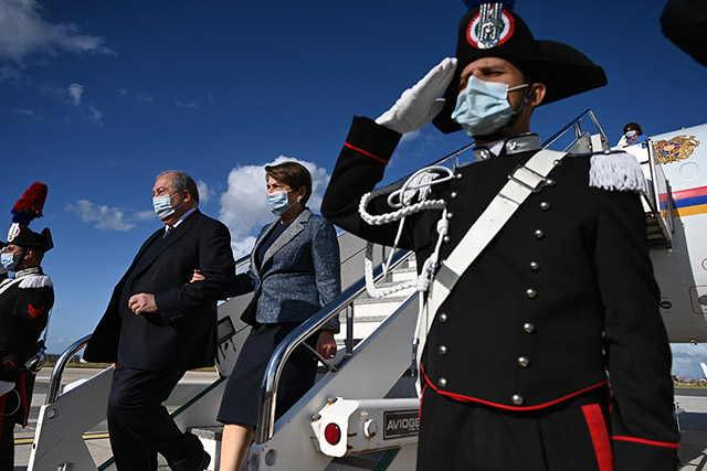 Armenian President arrives in Italy for state visit