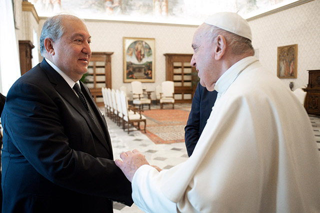 Armenian President lauds friendship, good relations with Vatican