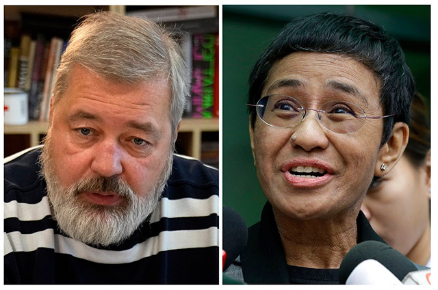 CPJ congratulates Maria Ressa and Dmitry Muratov for winning the 2021 Nobel Peace Prize