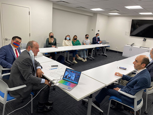 Artak Beglaryan delivered a lecture at the Center for Human Rights and Peace at Columbia University in New York