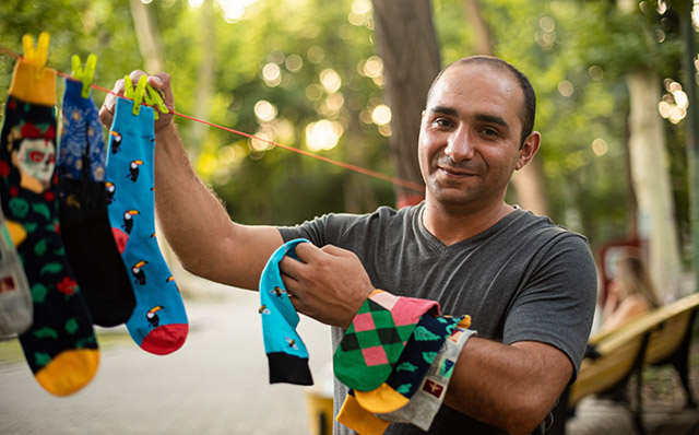 Selling Armenian socks to Germany