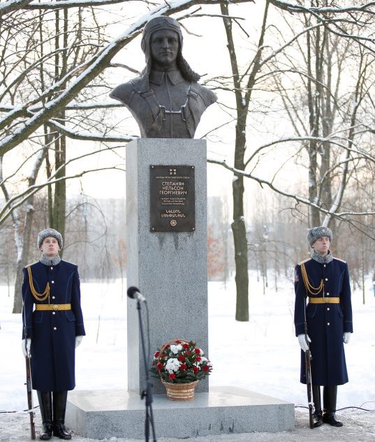 A monument to the legendary pilot  of the Second World War Nelson Stepanyan  was unveiled in St. Petersburg