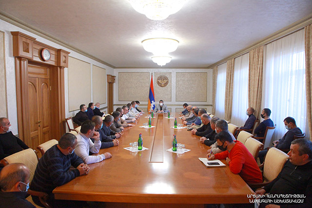 President Harutyunyan received members of the ”Artsakh Reserve Officers’ Union” NGO