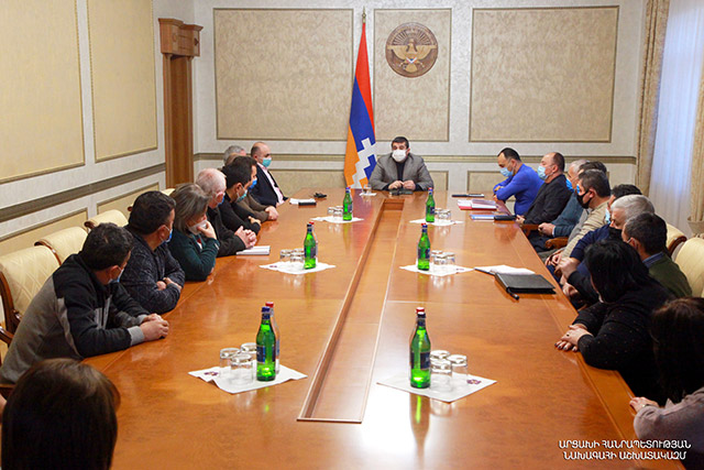 Arayik Harutyunyan discussed a number of issues with representatives of the Hadrout regional administration and heads of communities