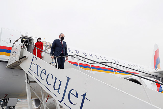 PM Pashinyan arrives in Brussels on a working visit