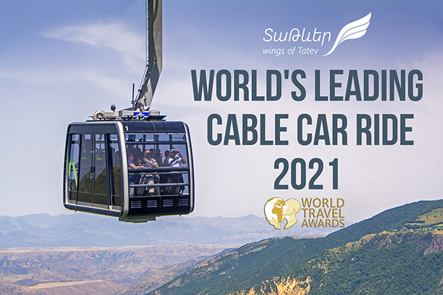 Wings of Tatev is the winner of the World Travel Awards in the “World’s Leading Cable Car Ride 2021” category