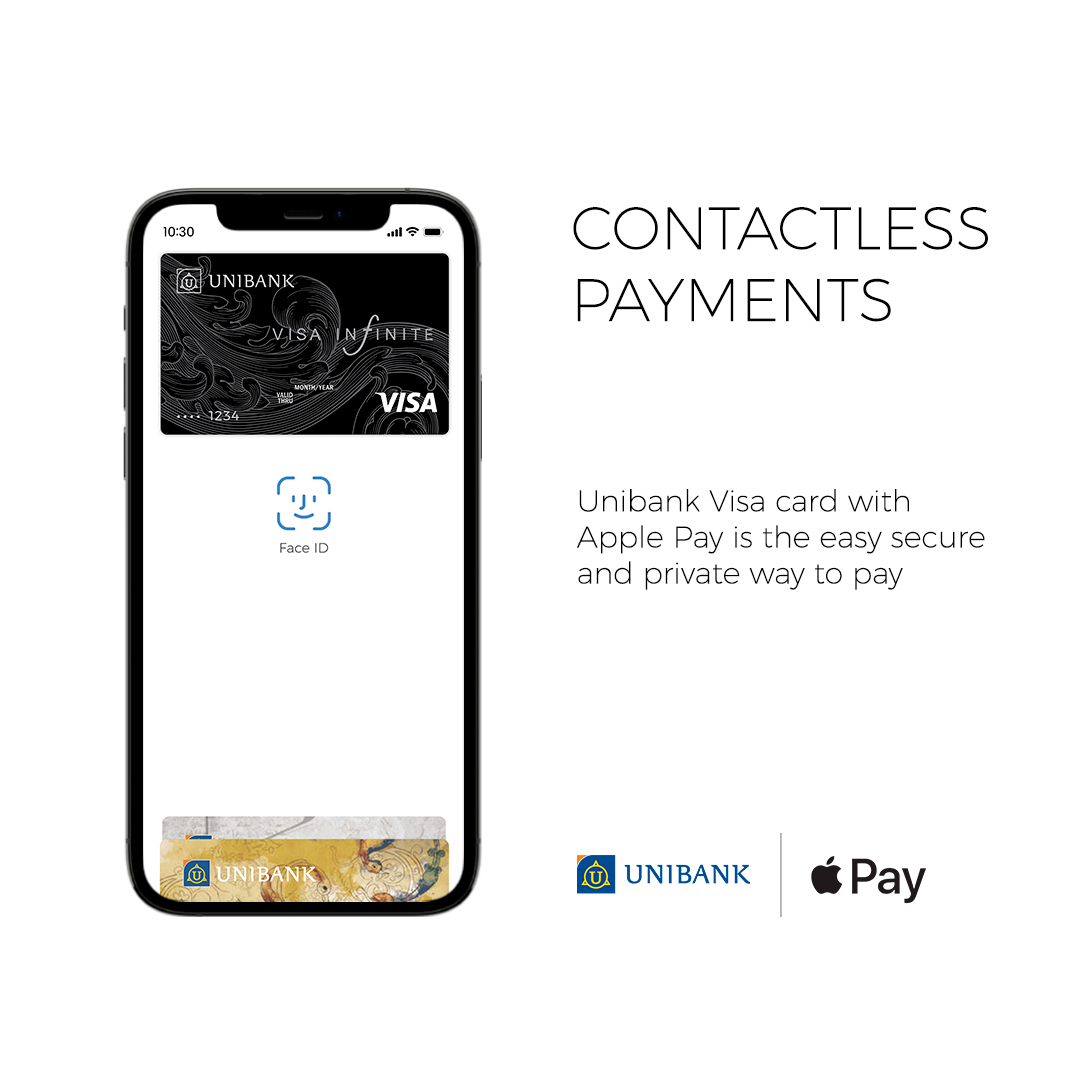 Customers simply hold their iPhone or Apple Watch near a payment terminal to make a contactless payment-Unibank Brings Apple Pay to Customers