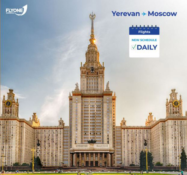 Flyone Armenia to carry out Yerevan-Moscow-Yerevan flights every day