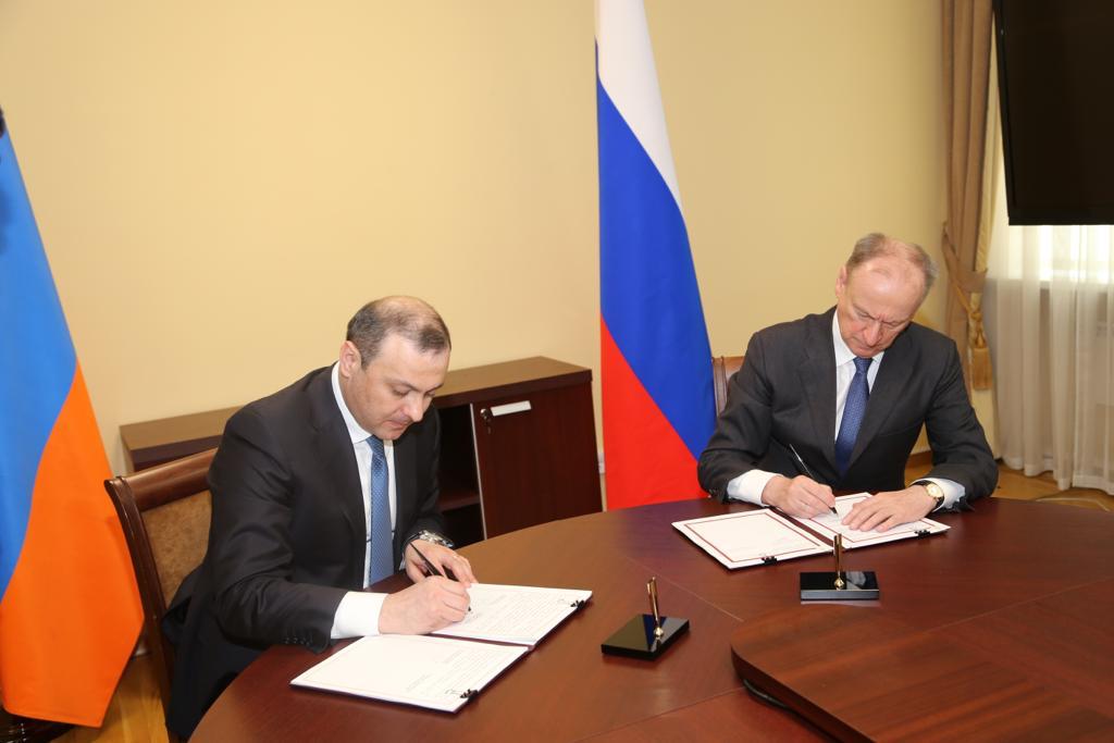 Armen Grigoryan and Nikolai Patrushev signed an “Agreement between the Government of the Republic of Armenia and the Government of the Russian Federation on Cooperation in the Field of Information Security”