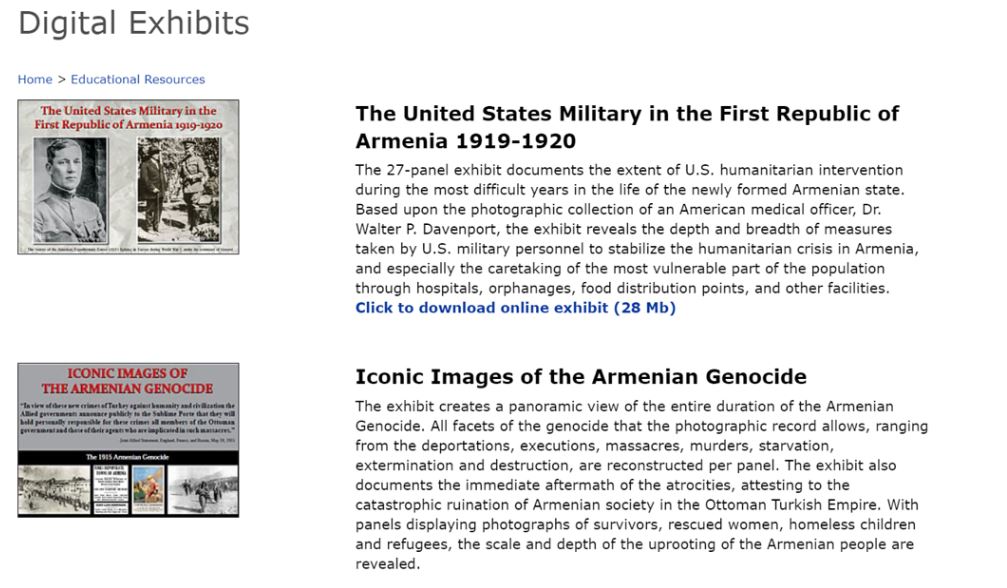 Armenian National Institute Augments Armenian Genocide Instructional Materials on its Website
