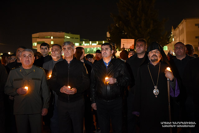 President Harutyunyan took part in a march dedicated to the memory of the victims of the Armenian Genocide