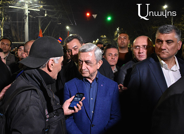 Serzh Sargsyan: “Thousands of our compatriots have declared principles, and if those principles are deviated from, we reserve the right to change this government by any means available”