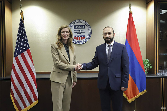 Ararat Mirzoyan presented to Samantha Power the humanitarian issues resulting from the 44-day war