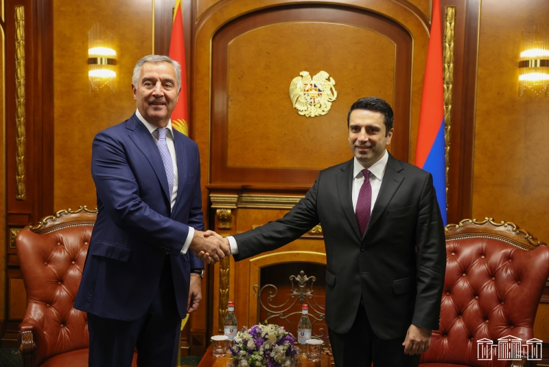 Alen Simonyan Receives Delegation Led by President of Montenegro Milo Đukanović