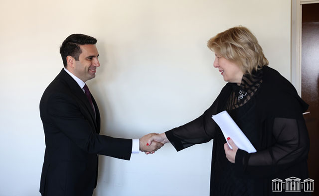 “You are a reliable counterpart”: Alen Simonyan Meets with CoE Commissioner for Human Rights Dunja Mijatović