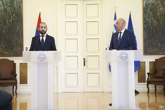 We will never forget that gesture of a strategic partner: Statement of Ararat Mirzoyan following the meeting with Nikos Dendias