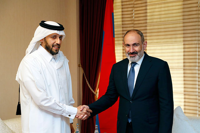 Pashinyan receives Mansoor Al-Mahmoud, CEO of the Qatar Investment Authority