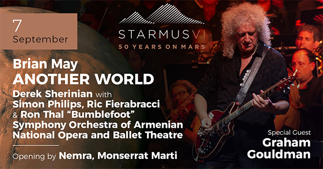 Brian May will visit Armenia for the first time to Rock at the STARMUS VI International Festival