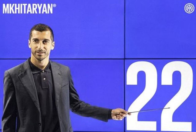Mkhitaryan to wear number 22 at Inter