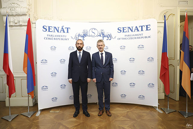 Ararat Mirzoyan and Miloš Vystrčil referred to the strengthening of the Armenia-EU relations and cooperation within the framework of the Eastern Partnership