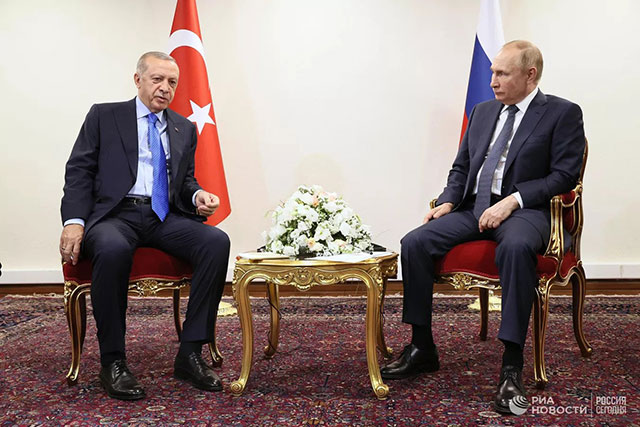 Putin refers to Nagorno-Karabakh conflict during the meeting with Erdogan