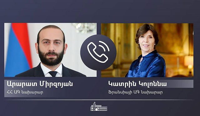 Ararat Mirzoyan and Catherine Colonna commended the high level of Armenian-French privileged relations