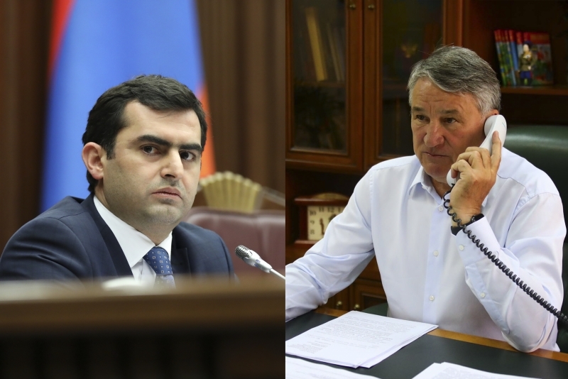 Yury Vorobyov Expresses his Condolences to Hakob Arshakyan on Tragic Consequences of Explosion in Shopping Center