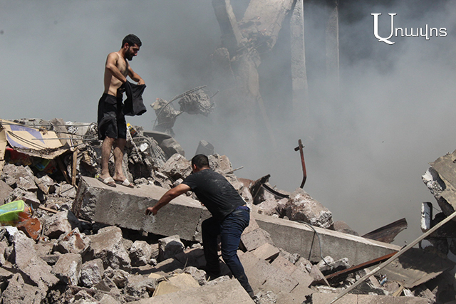 Yerevan explosion photos look like scenes from the Spitak earthquake (photo series)
