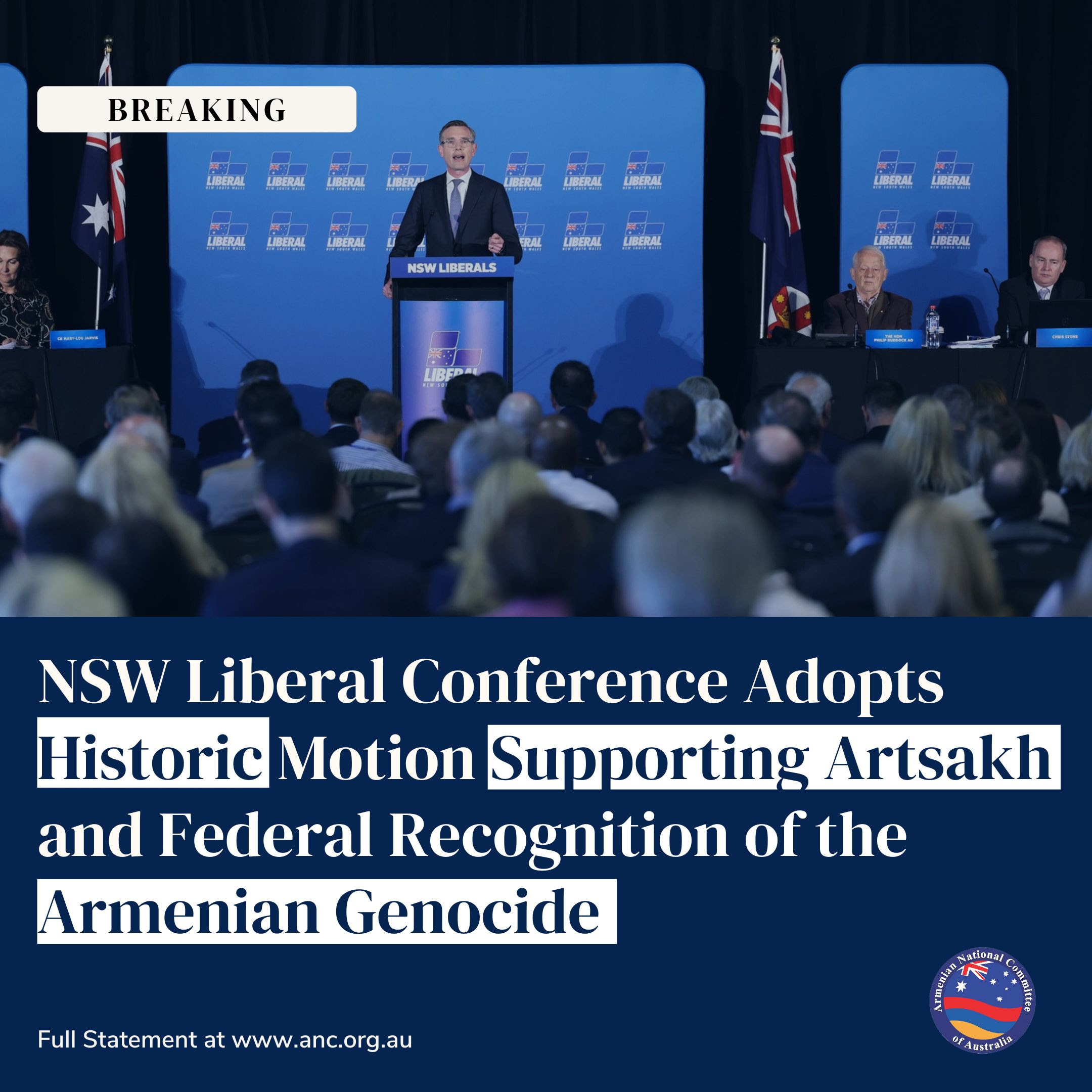 NSW State Conference of Australian Liberals Recognises the Republic of Artsakh and Armenian, Assyrian and Greek Genocides