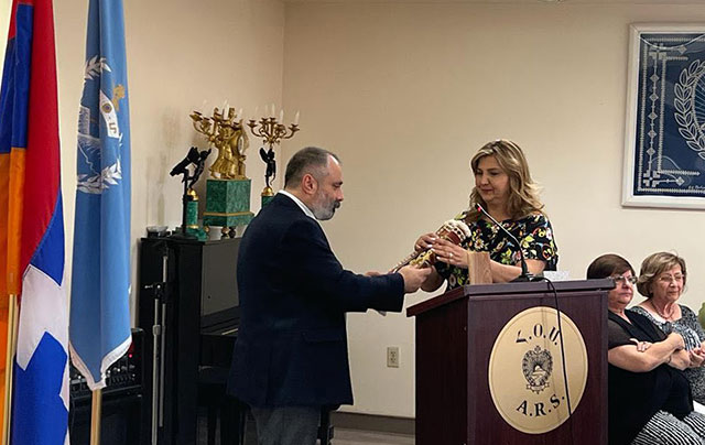 David Babayan Visited the Central Office of the Armenian Relief Society of Western USA